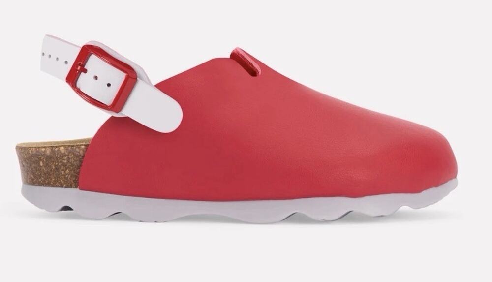 Mini Boden Colourblock Clogs Firecracker Red Girls Sz EU 31 US13 NWOB SPAIN